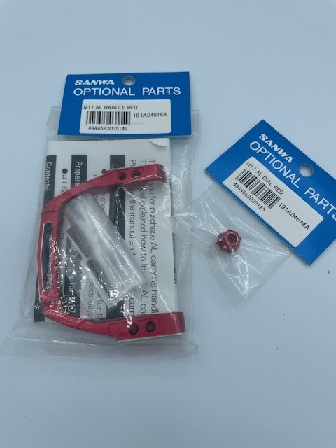 Poignée+molette  M17-Alu SANWA Rouge