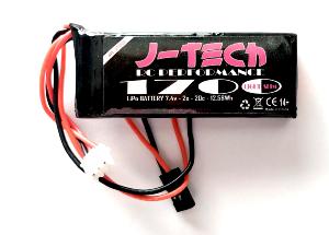 Batterie réception 7.4v 2S 20C (1700mA) LiPo 52gr