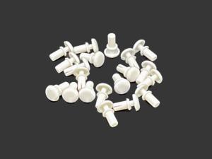 Rivets plastiques blancs pour renfort de carrosserie (x20) Ø3 x L6